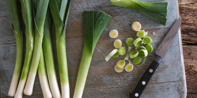 Recette poireaux sur un lit de Brie