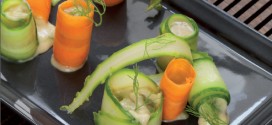 Rouleaux de crudités au Brie